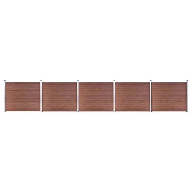 vidaXL Zaunelement Set WPC 872x146 cm Braun 3070454