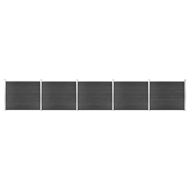 vidaXL Zaunelement Set WPC 872x146 cm Grau 3070458