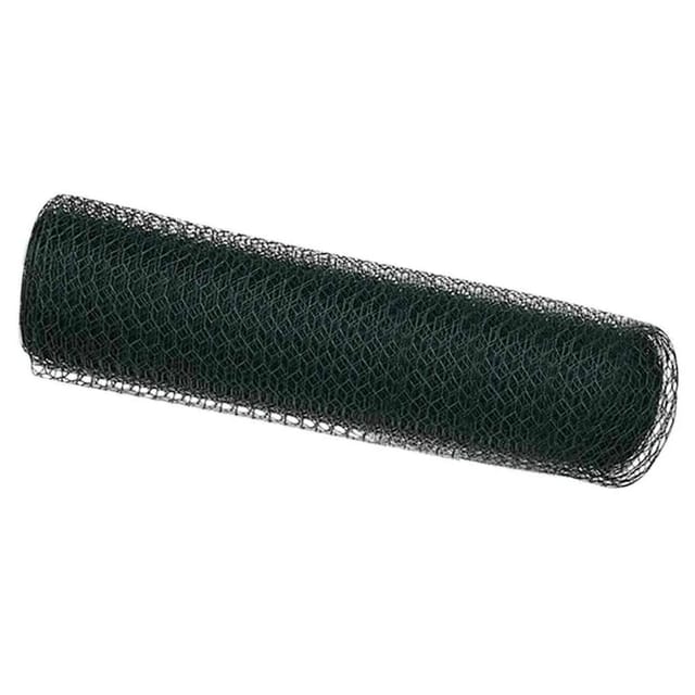 vidaXL Hexagonzaun Grün 0,4 x 25 m PVC 42005365