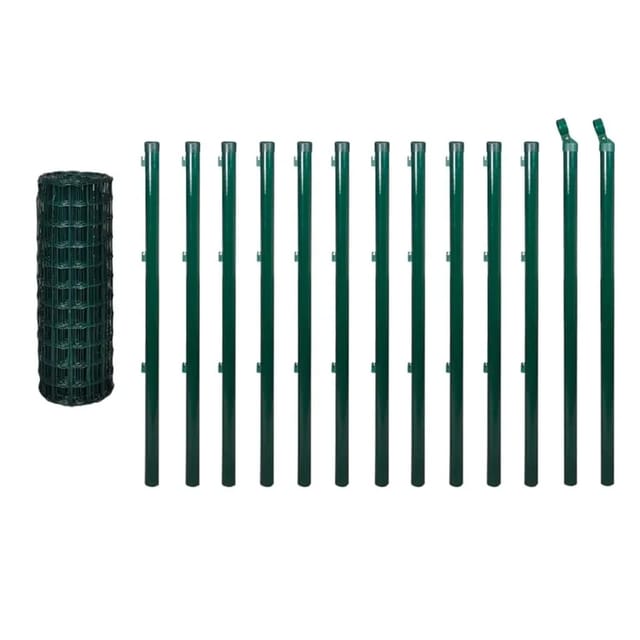vidaXL Eurozaun Stahl 25 x 0,8 m Grün 142398
