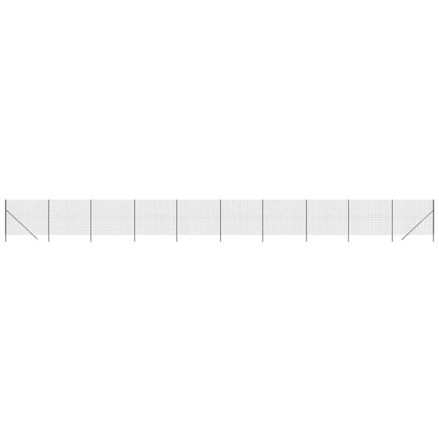 vidaXL Maschendrahtzaun Anthrazit 1,6x25 m Verzinkter Stahl 154220