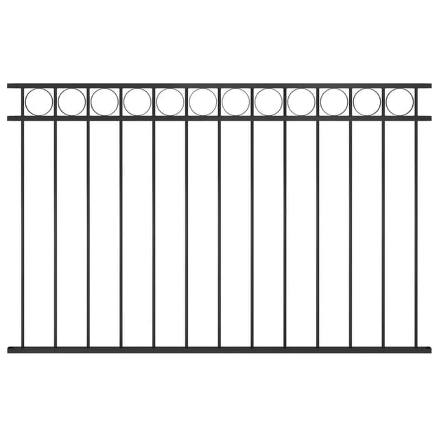 vidaXL Zaunelement Stahl 1,7 x 1 m Schwarz 146317