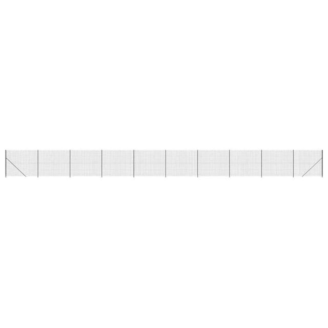 vidaXL Maschendrahtzaun mit Bodenflansch Anthrazit 2,2x25 m 154319