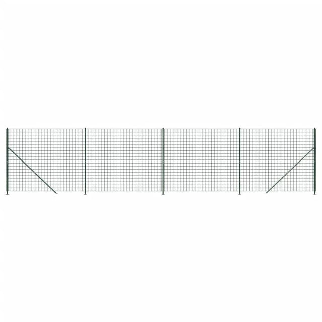 vidaXL Maschendrahtzaun mit Bodenflansch Grün 1,4x10 m 154179