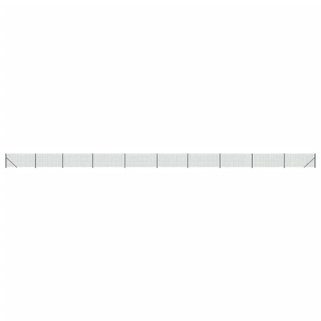 vidaXL Maschendrahtzaun mit Bodenflansch Grün 0,8x25 m 154184