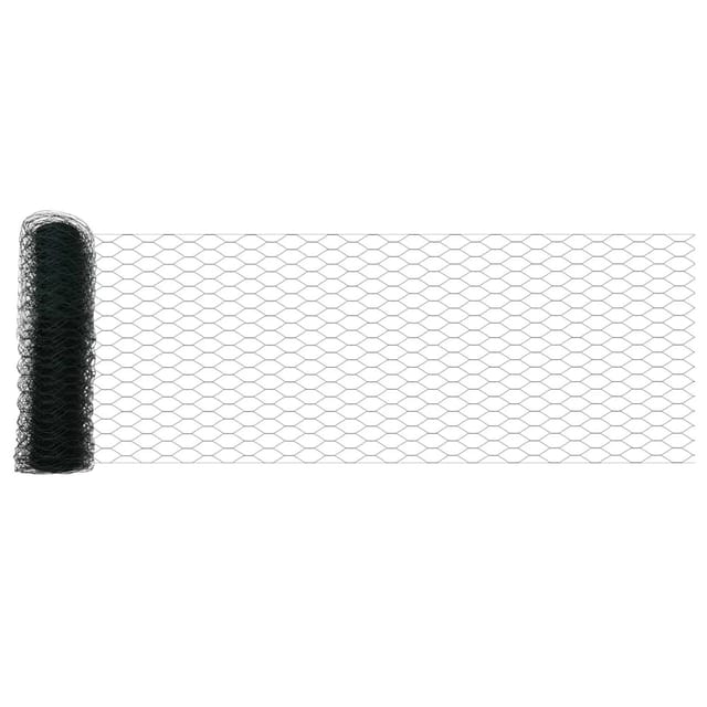 vidaXL Hexagonzaun Grün 0,5 x 10 m PVC 42005336
