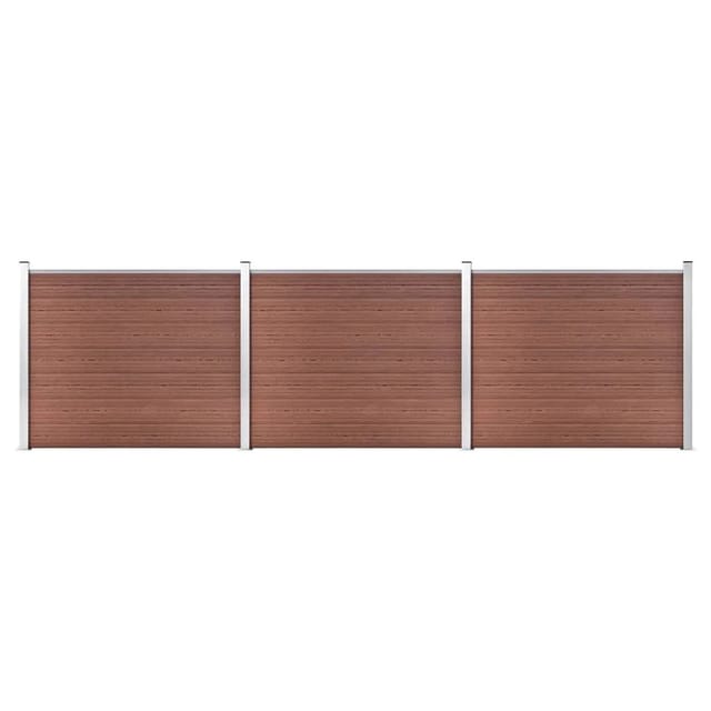 vidaXL Zaunelement Set WPC 526x146 cm Braun 3070452