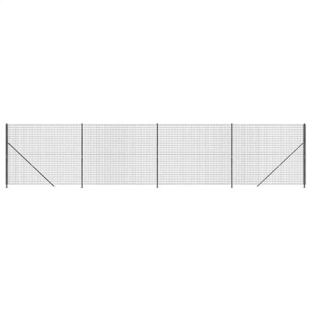 vidaXL Maschendrahtzaun mit Bodenflansch Anthrazit 1,4x10 m 154291