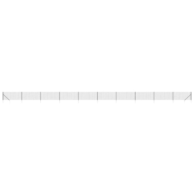vidaXL Maschendrahtzaun mit Bodenhülsen Anthrazit 1x25 m 154265