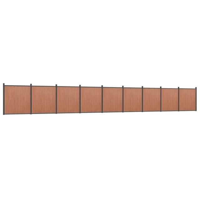 vidaXL Zaunelement Braun 1564x186 cm WPC 3282806