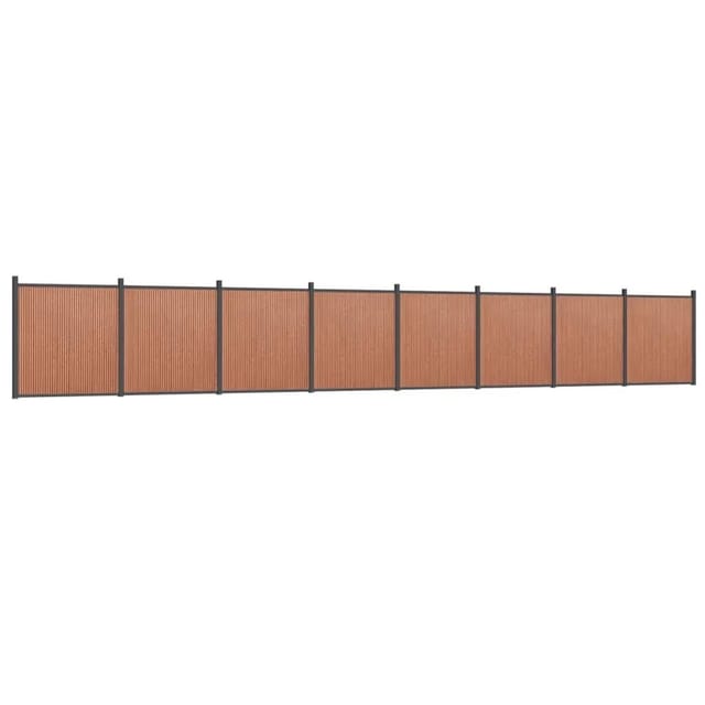 vidaXL Zaunelement Braun 1391x186 cm WPC 3282805