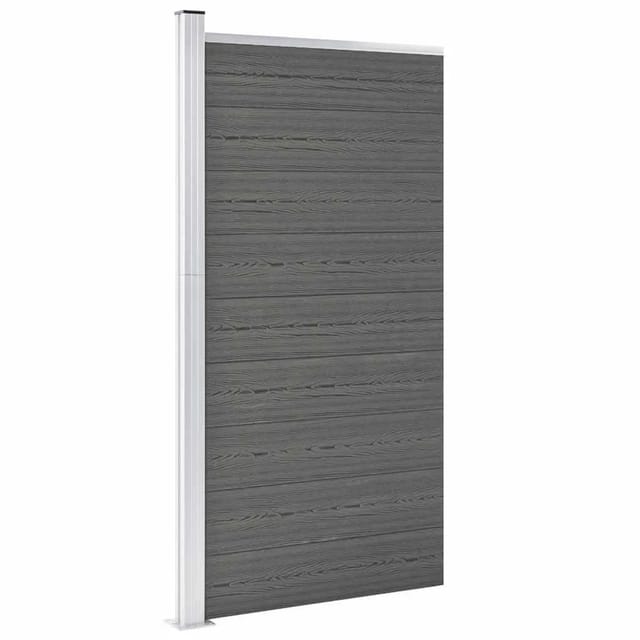 vidaXL Zaunelement WPC 95x186 cm Grau 148978