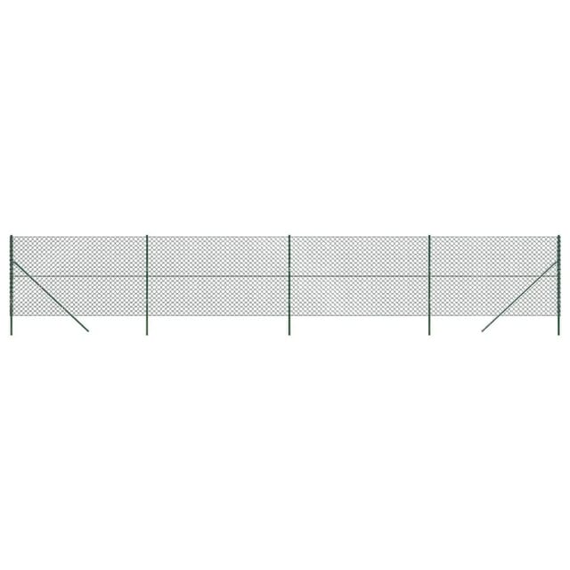vidaXL Maschendrahtzaun Grün 1,6x10 m 153908