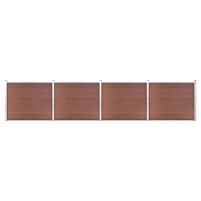 vidaXL Zaunelement Set WPC 699x146 cm Braun 3070453