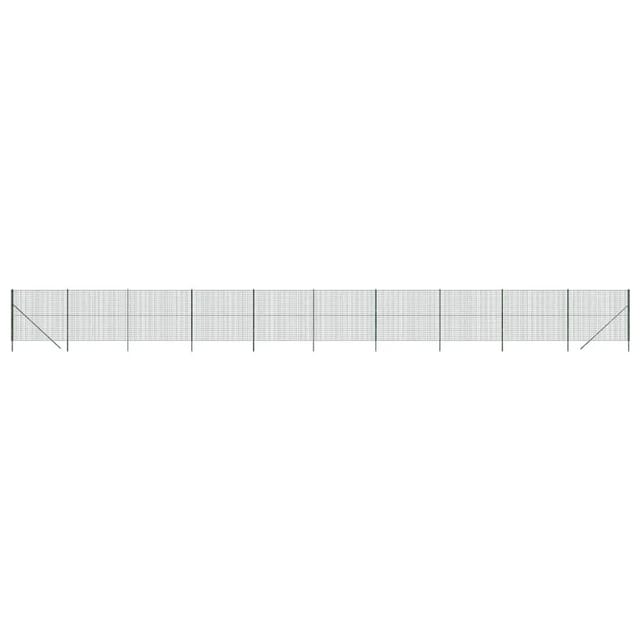 vidaXL Maschendrahtzaun Grün 2,2x25 m Verzinkter Stahl 154063
