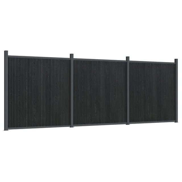 vidaXL Zaunelement Grau 526x186 cm WPC 3282791