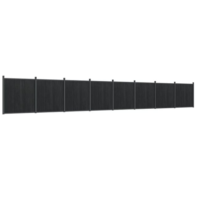 vidaXL Zaunelement Grau 1391x186 cm WPC 3282796