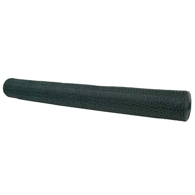 vidaXL Hexagonzaun Grün 1,4 x 50 m PVC 42005430