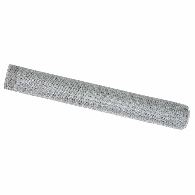 vidaXL Hexagonzaun Silber 1 x 50 m Verzinkter Stahl 42005717