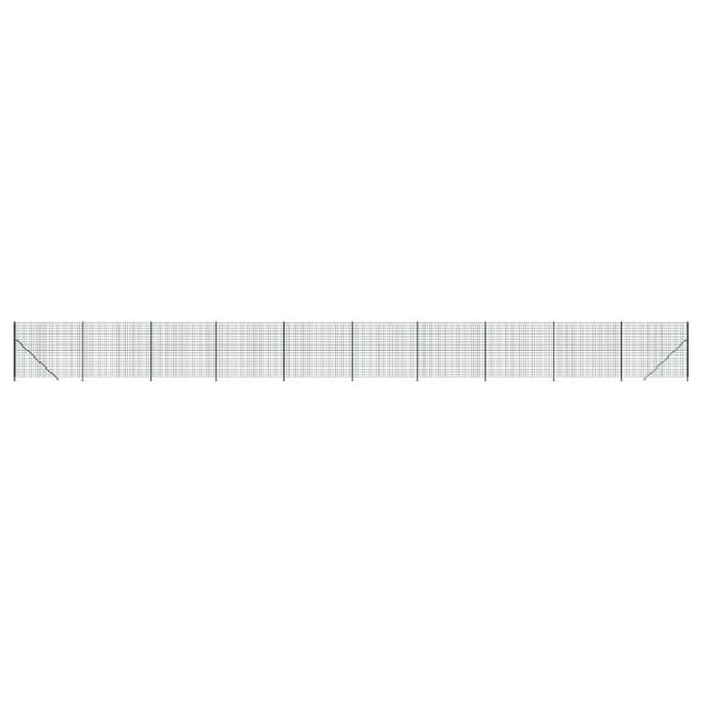 vidaXL Maschendrahtzaun mit Bodenflansch Grün 1,4x25 m 154171