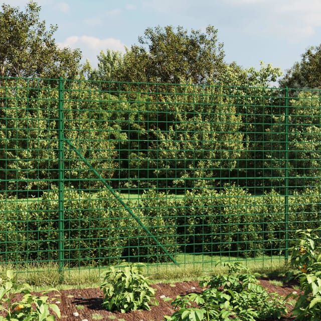 vidaXL Maschendrahtzaun mit Bodenflansch Grün 2,2x10 m 154183