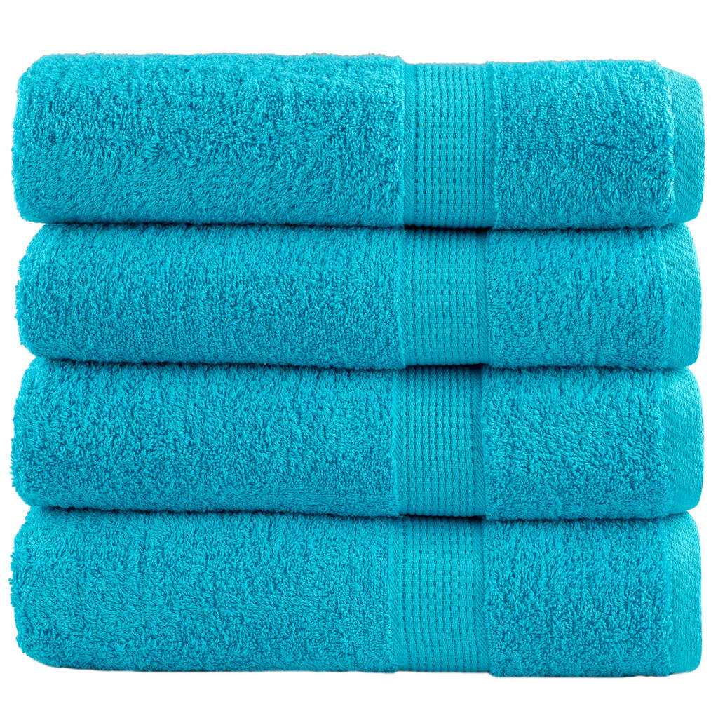 Premium-duschtücher Solund 4 Stk. Türkis 70x140 Cm 600 G/m² Vidaxl