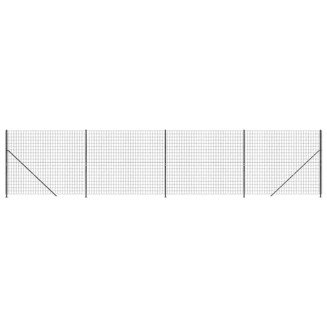 vidaXL Maschendrahtzaun mit Bodenflansch Anthrazit 1,4x10 m 154307