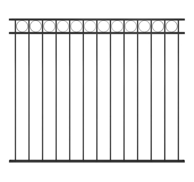 vidaXL Zaunelement Stahl 1,7x1,5 m Schwarz 146319