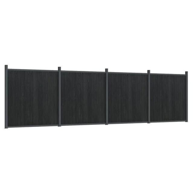 vidaXL Zaunelement Grau 699x186 cm WPC 3282792