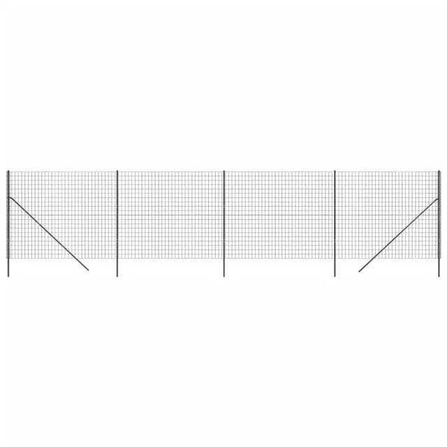 vidaXL Maschendrahtzaun Anthrazit 1,4x10 m Verzinkter Stahl 154211