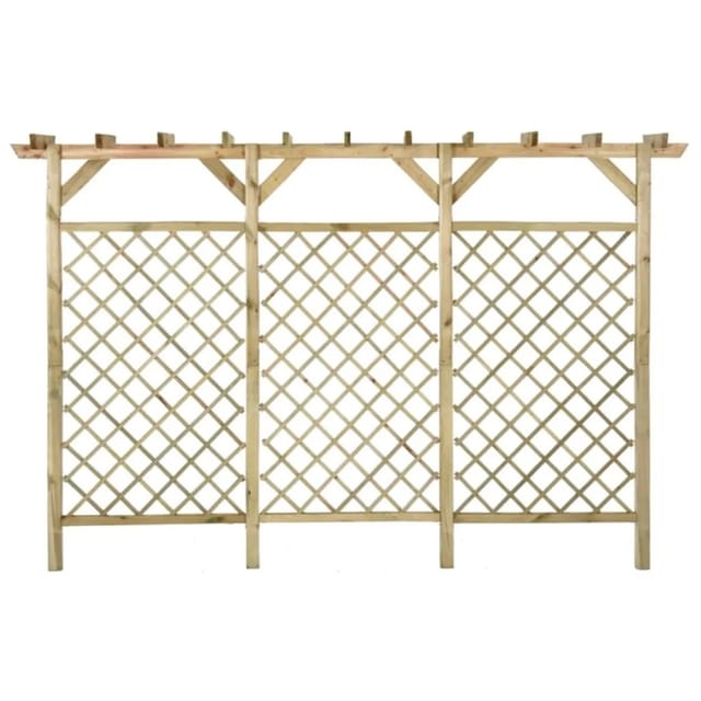 vidaXL Gitterzaun mit Pergola-Oberteil 300x50x200cm Kiefer Imprägniert 318417