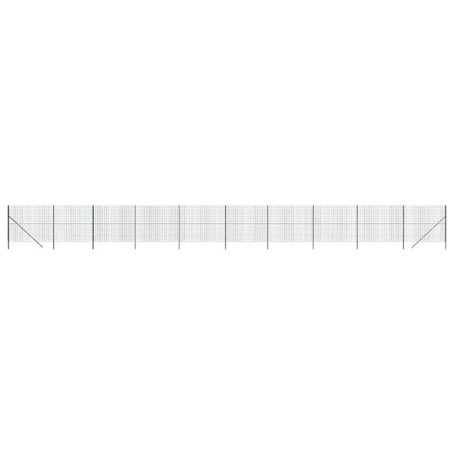 vidaXL Maschendrahtzaun Grün 2x25 m Verzinkter Stahl 154094
