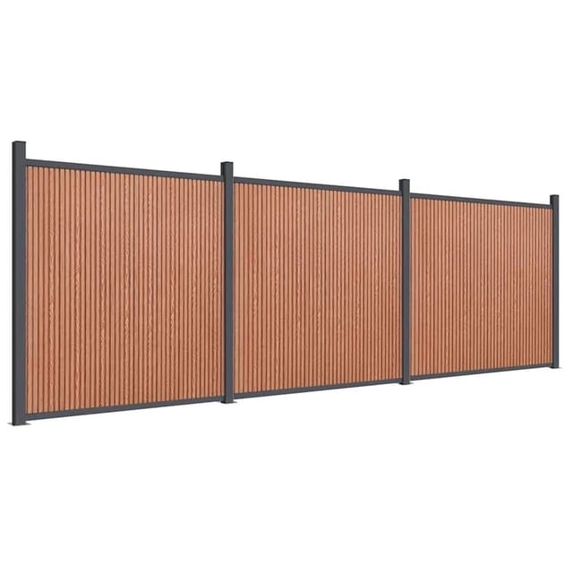 vidaXL Zaunelement Braun 526x186 cm WPC 3282800