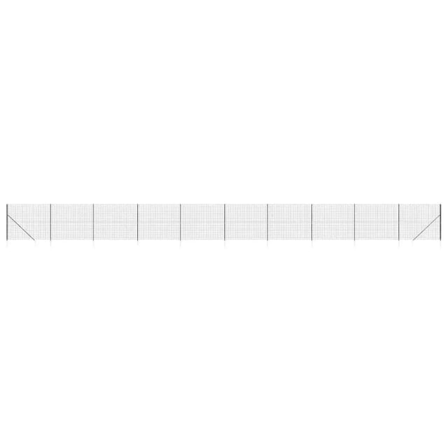 vidaXL Maschendrahtzaun mit Bodenhülsen Anthrazit 2,2x25 m 154287