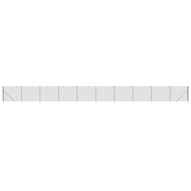 vidaXL Maschendrahtzaun mit Bodenhülsen Anthrazit 2x25 m 154254