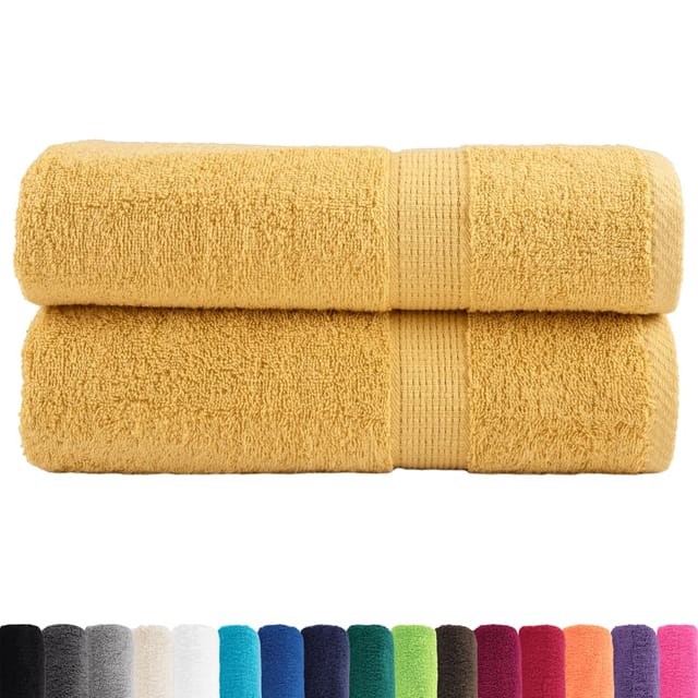 Premium-badetücher Solund 2 Stk. Gold 100x150 Cm 600 G/m² Vidaxl