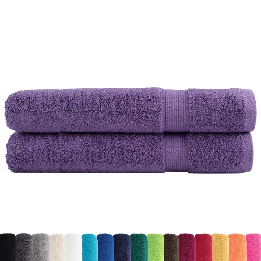 Premium-saunatücher Solund 2 Stk. Lila 80x200 Cm 600 G/m² Vidaxl