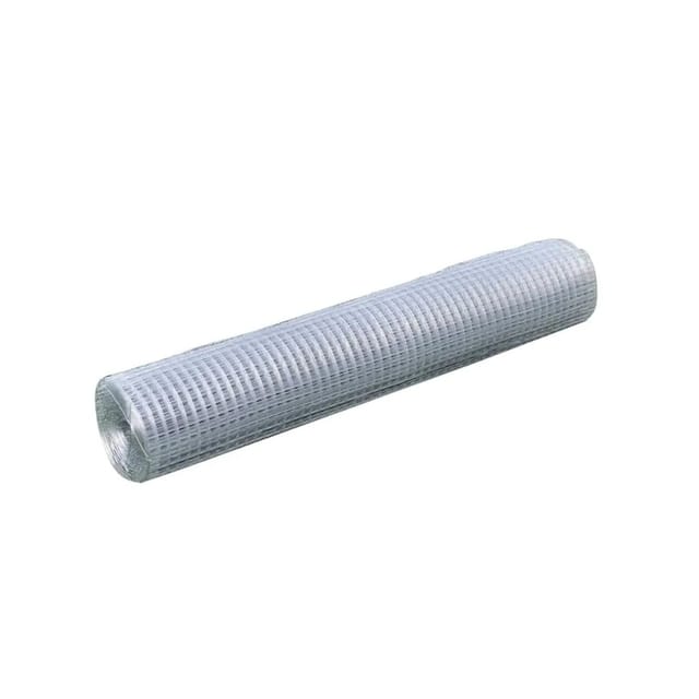 vidaXL Maschendrahtzaun Verzinkter Stahl Quadratisch 1x25 m Silbern 140117