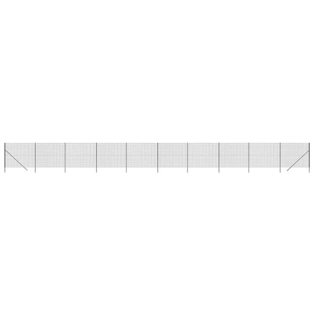 vidaXL Maschendrahtzaun Anthrazit 1,6x25 m Verzinkter Stahl 154204