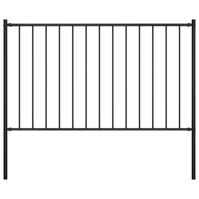 vidaXL Zaunfeld mit Pfosten Pulverbeschichteter Stahl 1,7 x 1,25 m 145211