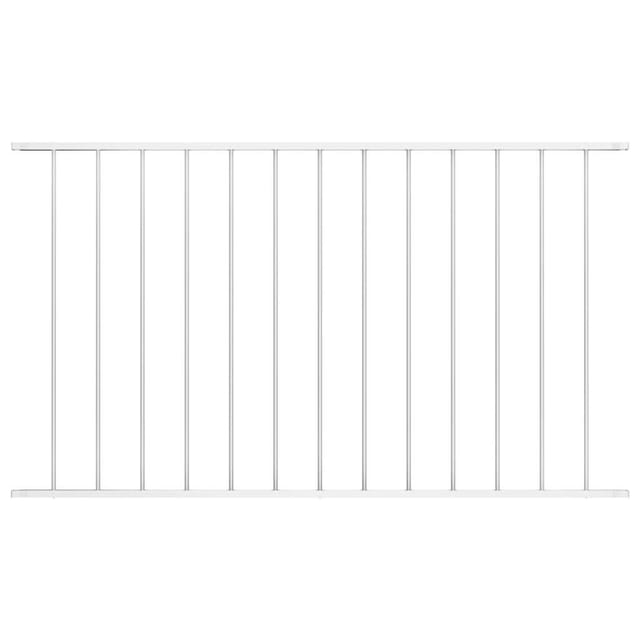 vidaXL Zaunelement Pulverbeschichteter Stahl 1,63x1 m Weiß 145225