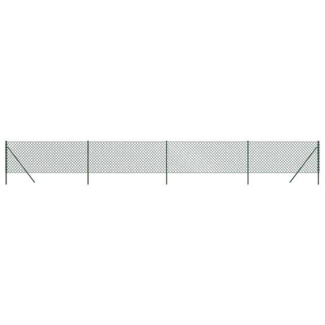vidaXL Maschendrahtzaun Grün 0,8x10 m 153904