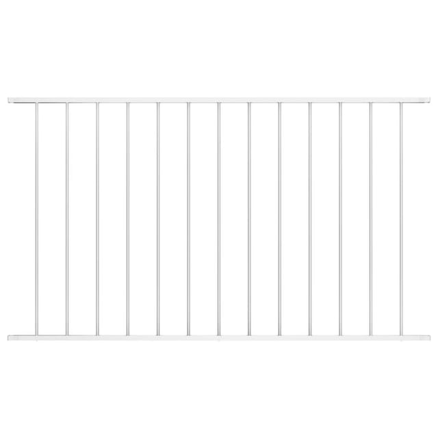 vidaXL Zaunelement Pulverbeschichteter Stahl 1,63x0,75 m Weiß 145224