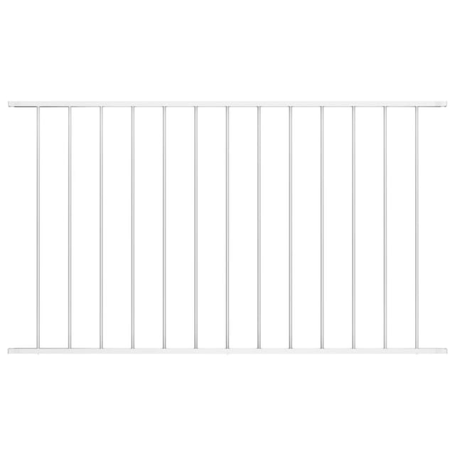 vidaXL Zaunelement Pulverbeschichteter Stahl 1,63x1,25 m Weiß 145226
