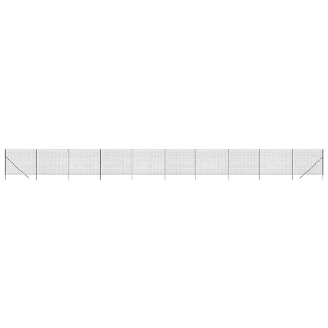 vidaXL Maschendrahtzaun Anthrazit 1,4x25 m Verzinkter Stahl 154203