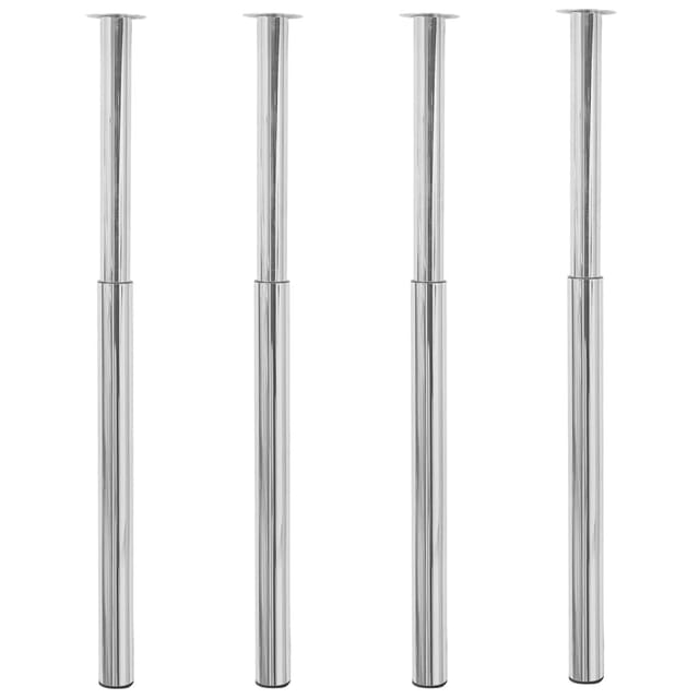 vidaXL Teleskopische Tischbeine 4 Stk Chrom 710-1100 mm 3051486