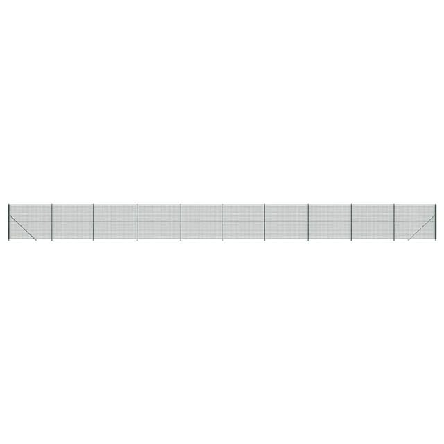 vidaXL Maschendrahtzaun mit Bodenflansch Grün 1,6x25 m 154156
