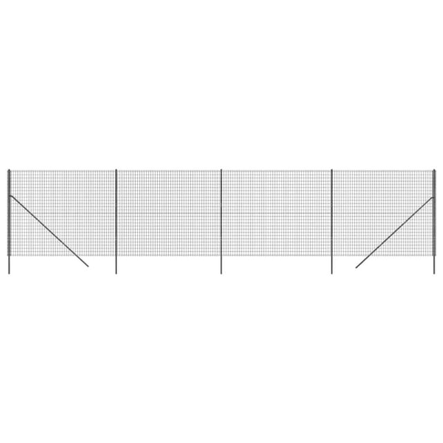 vidaXL Maschendrahtzaun Anthrazit 1,6x10 m Verzinkter Stahl 154196