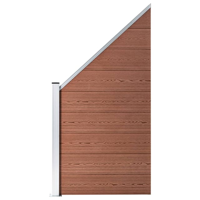 vidaXL Zaunelement WPC 95x 105-180 cm Braun 49070