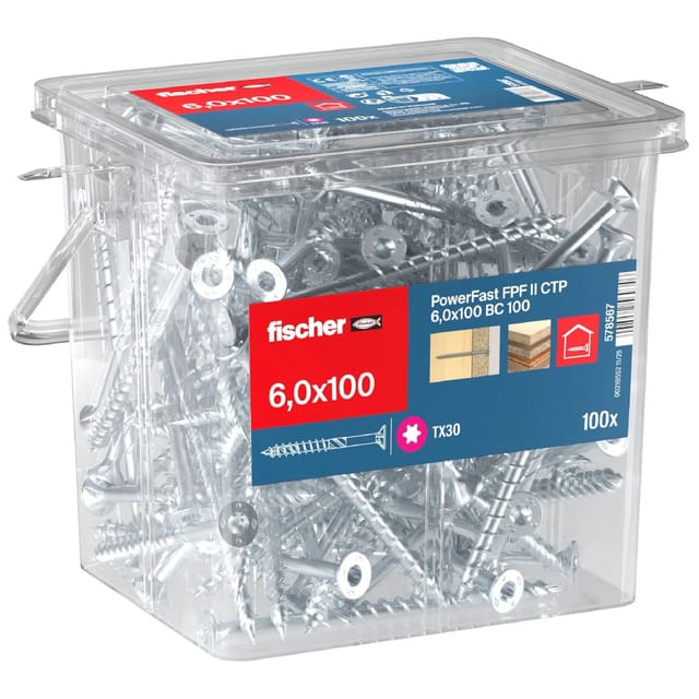 Fischer Schraube PowerFast II Ø 6 x 100 mm 100 Stk